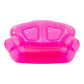 KTN Inflatable Transparent Clear Pink Sofa Couch with Cupholders