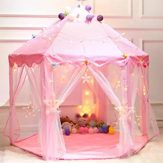 KiKi Children's Castle Tent with Mesh Curtains