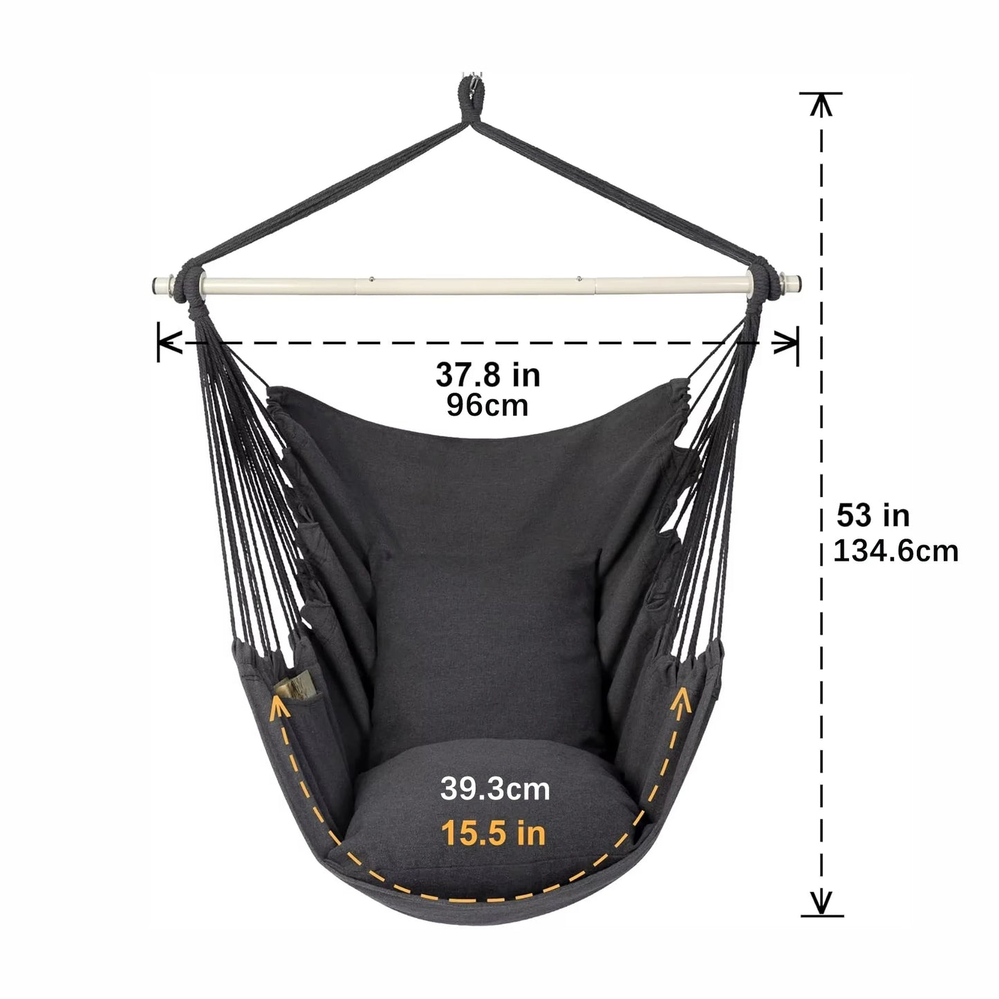 PHL Store Cotton Hanging Hammock Chair Swing