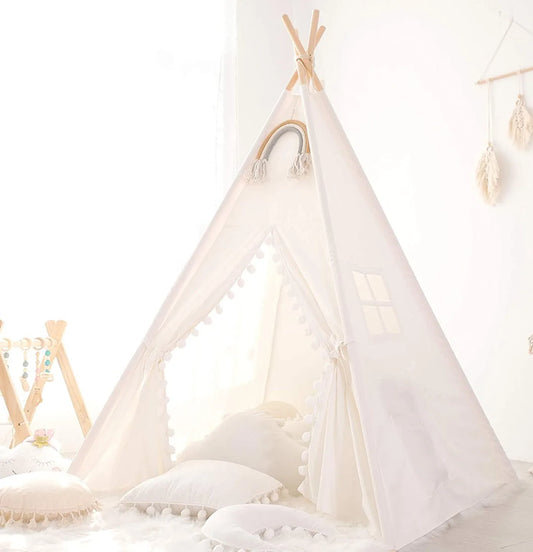 CTS Children's Non-Toxic Natural Play Tent with Pine Wood and 100% Cotton