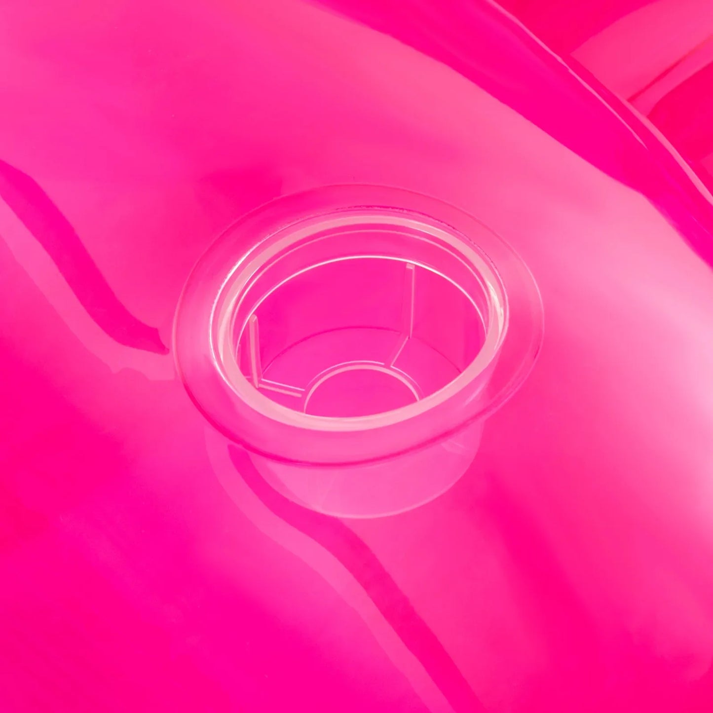 KTN Inflatable Transparent Clear Pink Sofa Couch with Cupholders